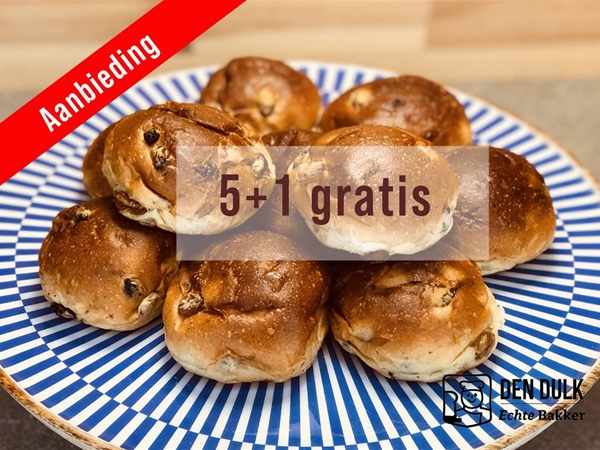 ZAKJE 6 st. Midi rozijnenbollen