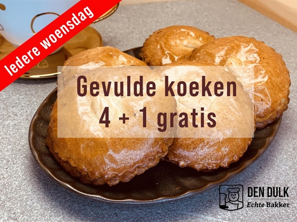 Woensdag: gevulde koeken 4+1