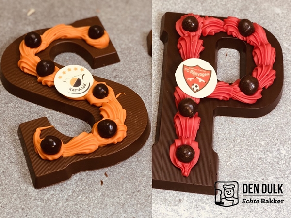 Chocoladeletter in huisstijl